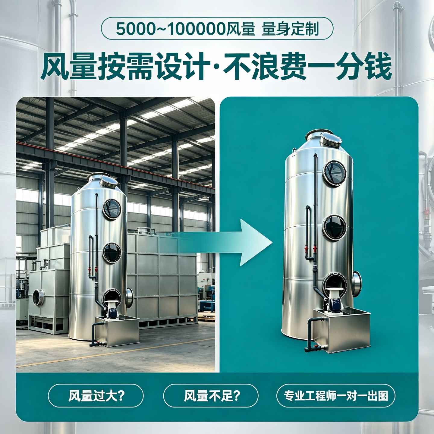 Stainless Steel Wet Scrubber Tower